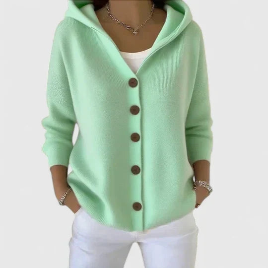 Strickjacke in Rosa und Beige
