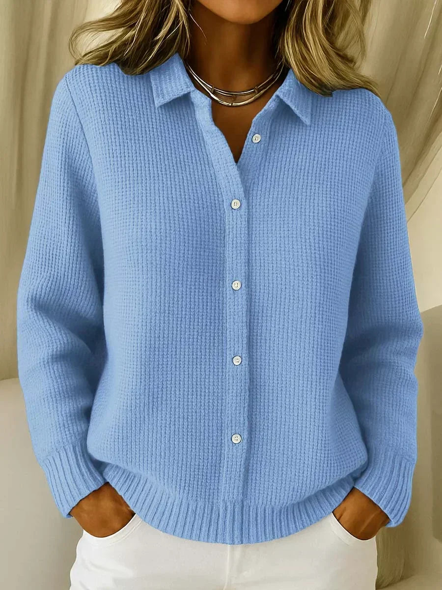 Strickjacke in Blau und Rosa - Ansicht 2