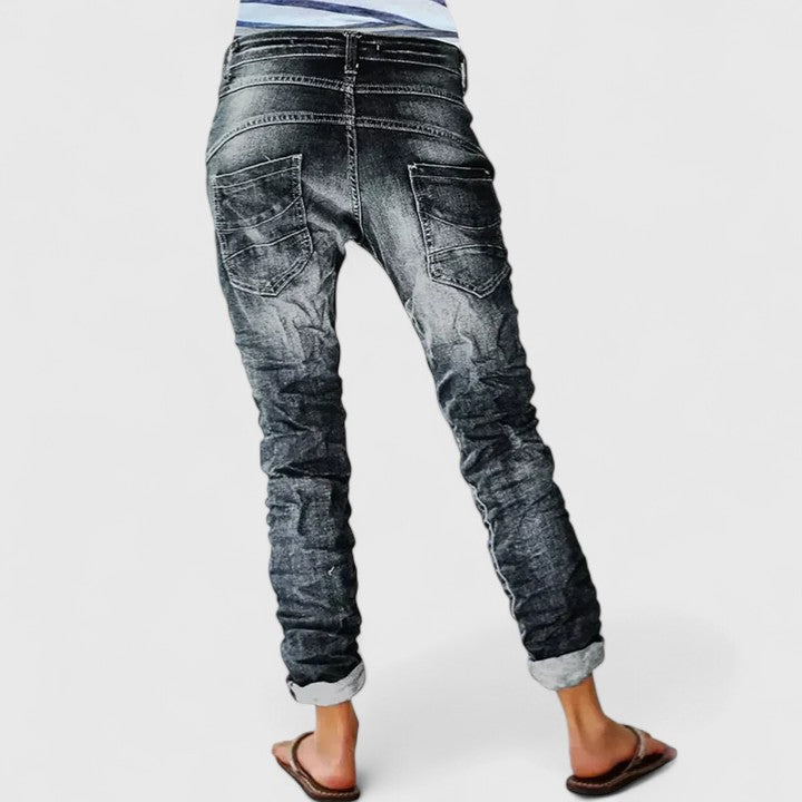 Stoffhose in Schwarz