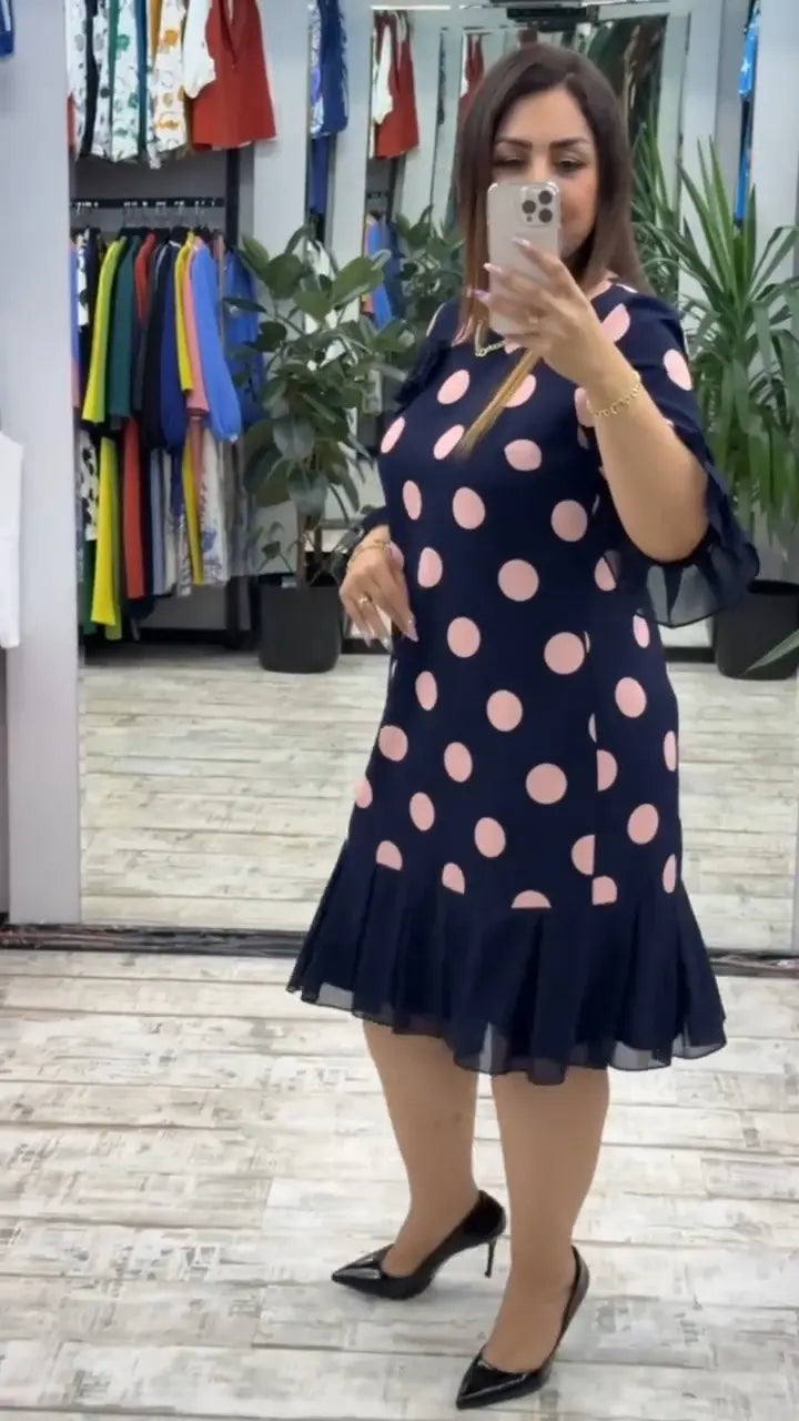Kleid mit Falten in Midilänge - Ansicht 4