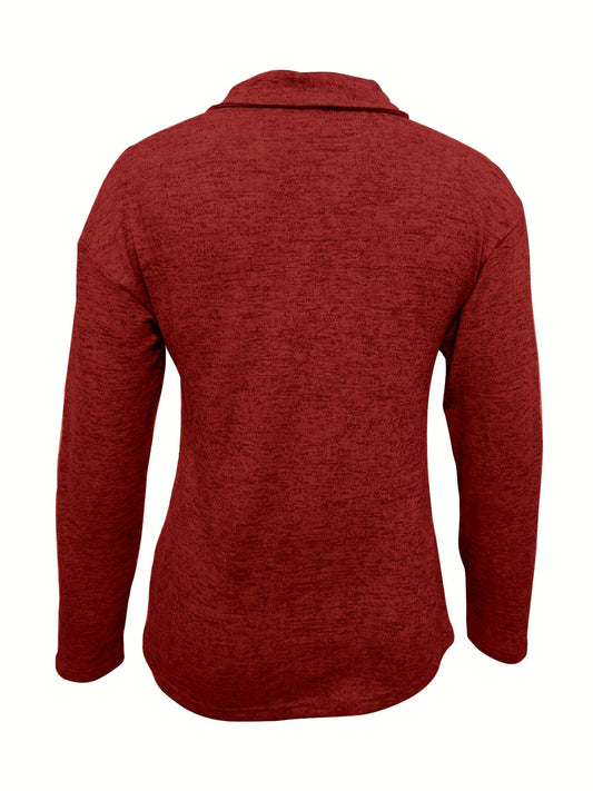 Strickpullover mit Reissverschluss und Langarm - Ansicht 2