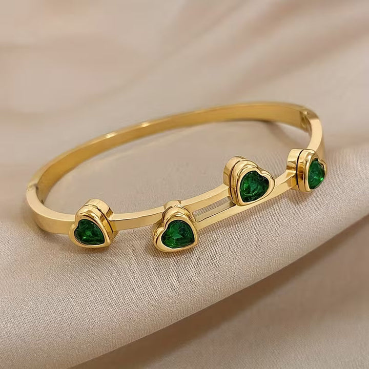 Verde Hearts Armband | Gold
