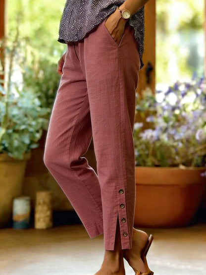 Stoffhose mit Knopfleiste