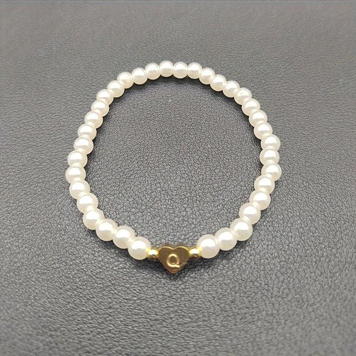 Schickes Armband mit Herzinitial (A–Z)