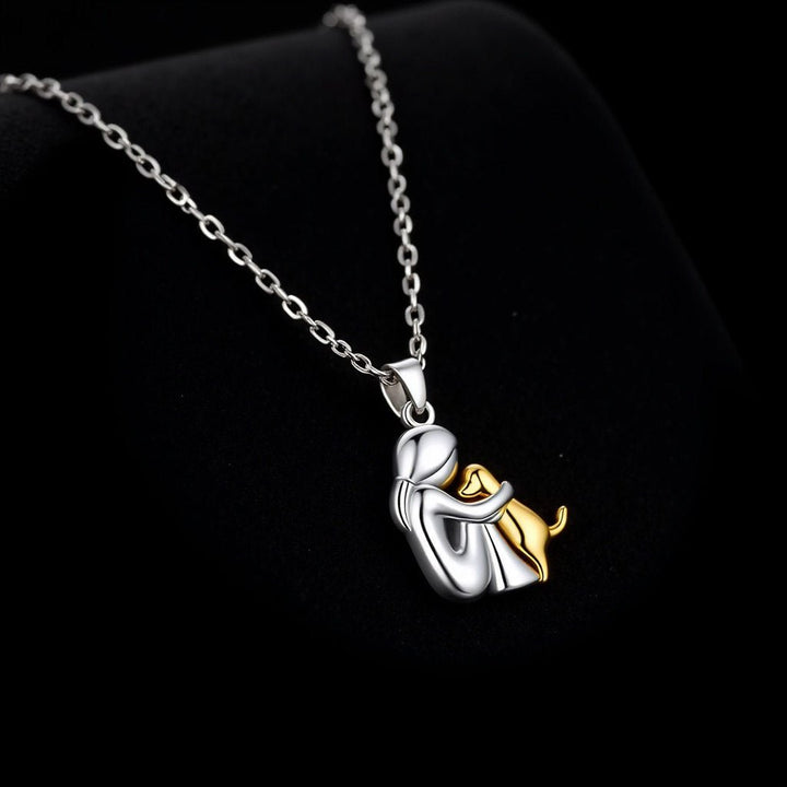 Umarmung Anhänger Halskette mit Ohrringen Geschenk