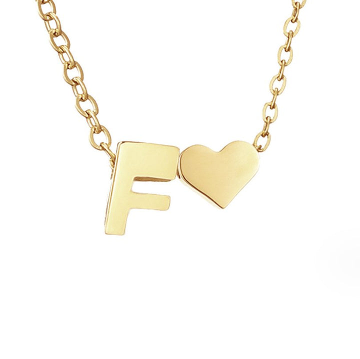 Zeitloses Initial-Halsband mit Herzanhänger