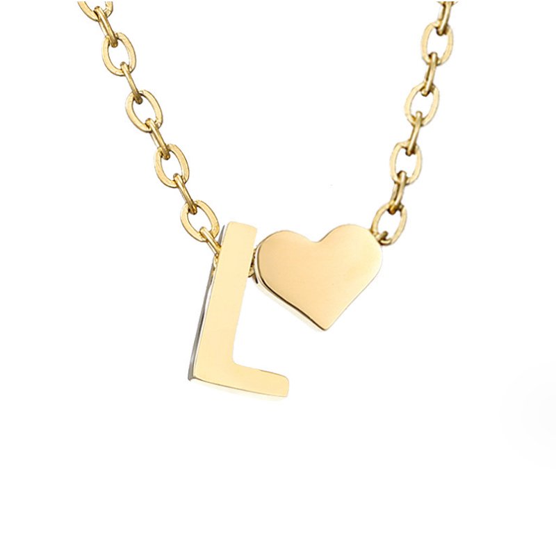 Zeitloses Initial-Halsband mit Herzanhänger
