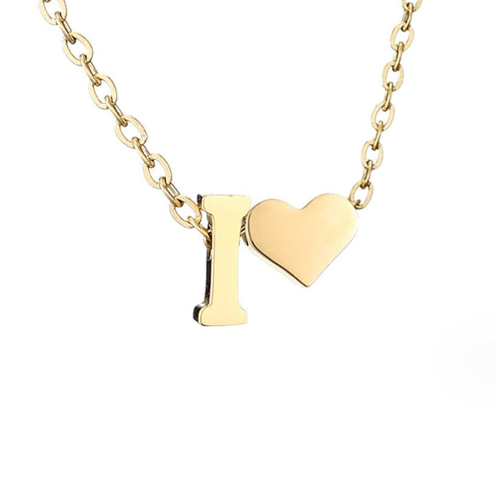 Zeitloses Initial-Halsband mit Herzanhänger
