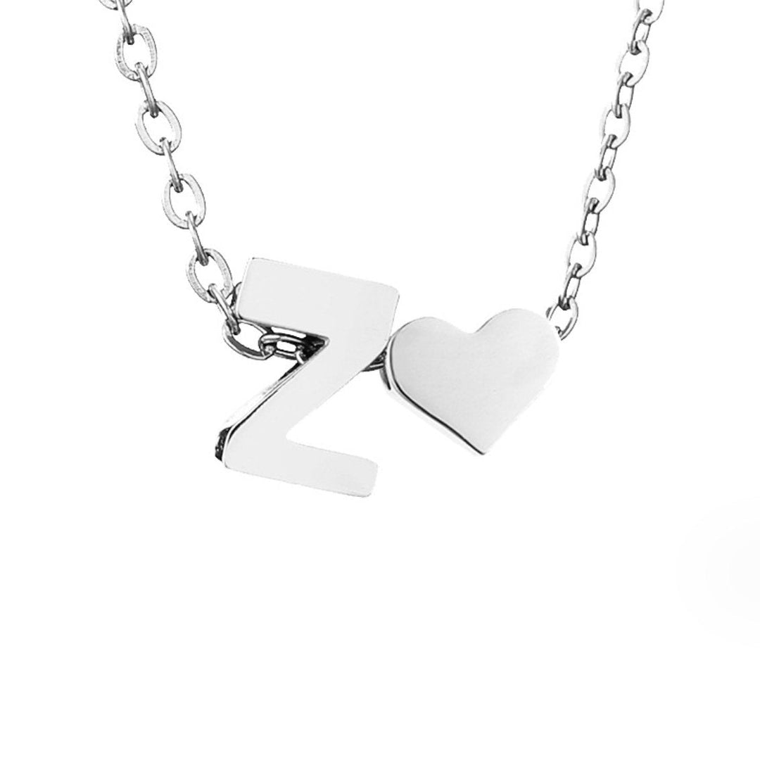Zeitloses Initial-Halsband mit Herzanhänger
