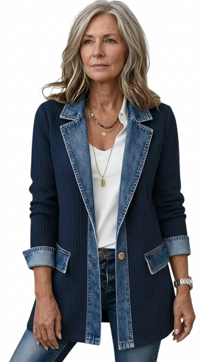 Jacke in Blau und Weiss - Ansicht 10