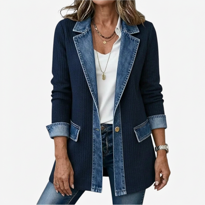 Jacke in Blau und Weiss