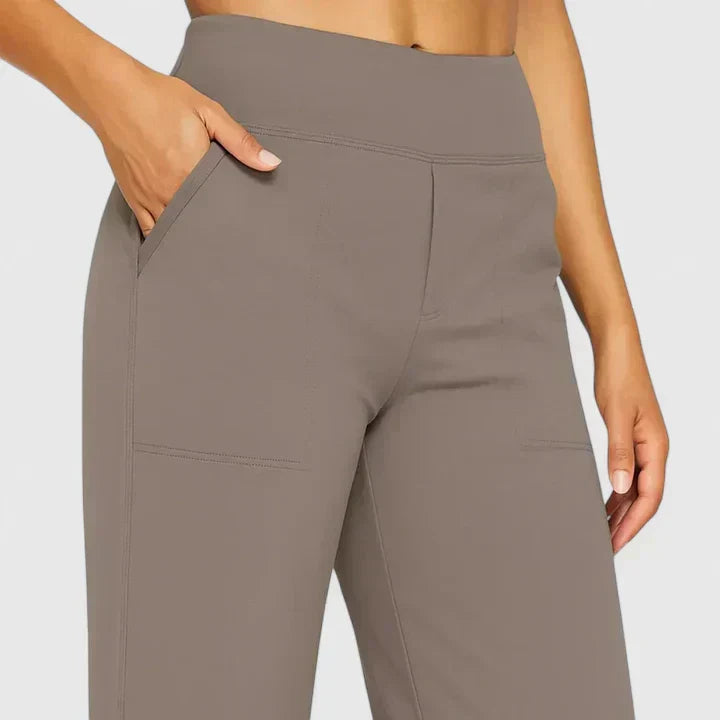 Stoffhose in Taupe und Grau - Ansicht 5