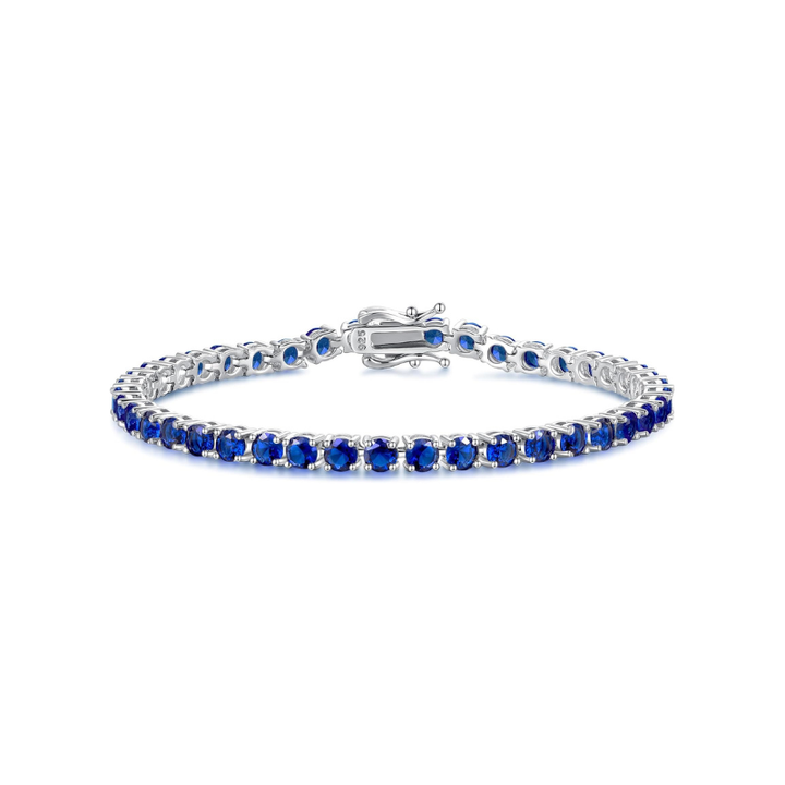 Saphir Tennisarmband | Weißgold