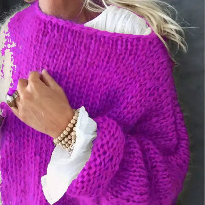 Strickpullover mit Langarm in Rosa - Ansicht 5