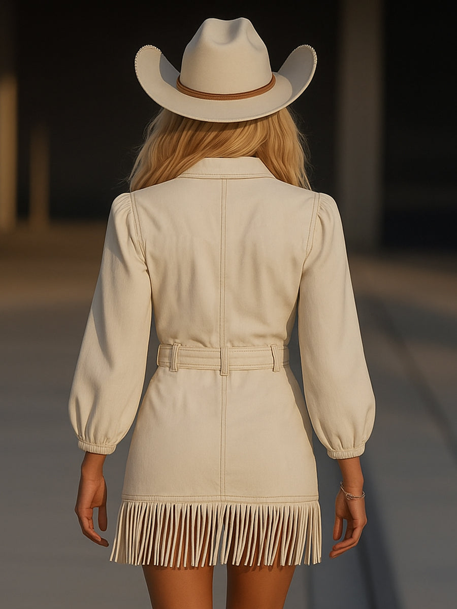 Minikleid in Weiss für Damen - Ansicht 3