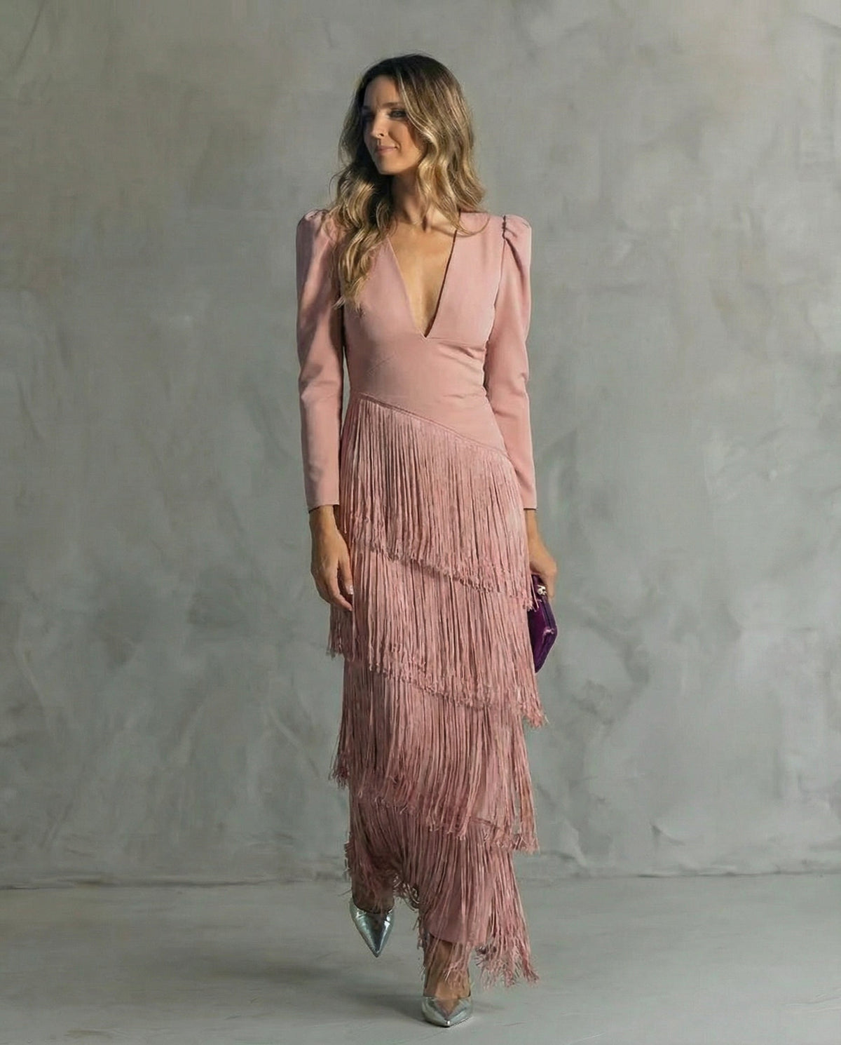 Midikleid mit Fransen - Ansicht 3
