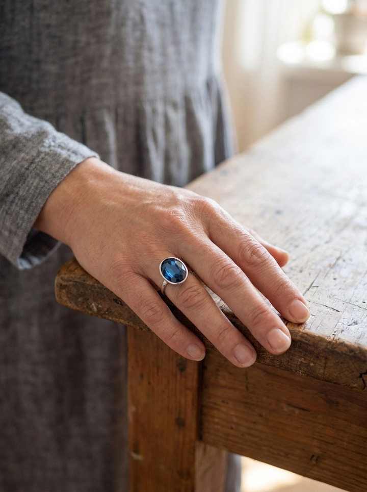Celeste Blauwe Ring™ – Vintage Glanz