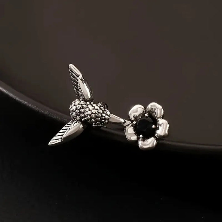 Kolibri und Blume Ring