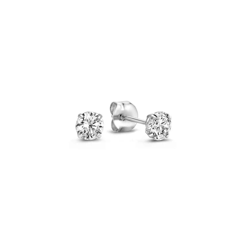 Larmes de Lune Stein Stud Ohrringe | Weißgold