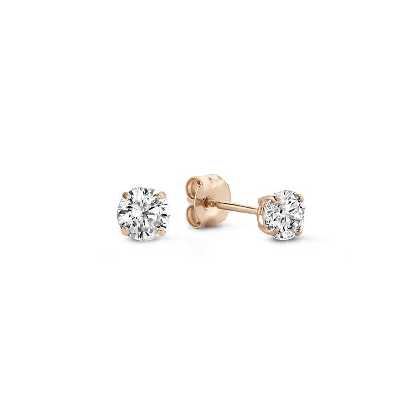 Larmes de Lune Stein Stud Ohrringe | Weißgold