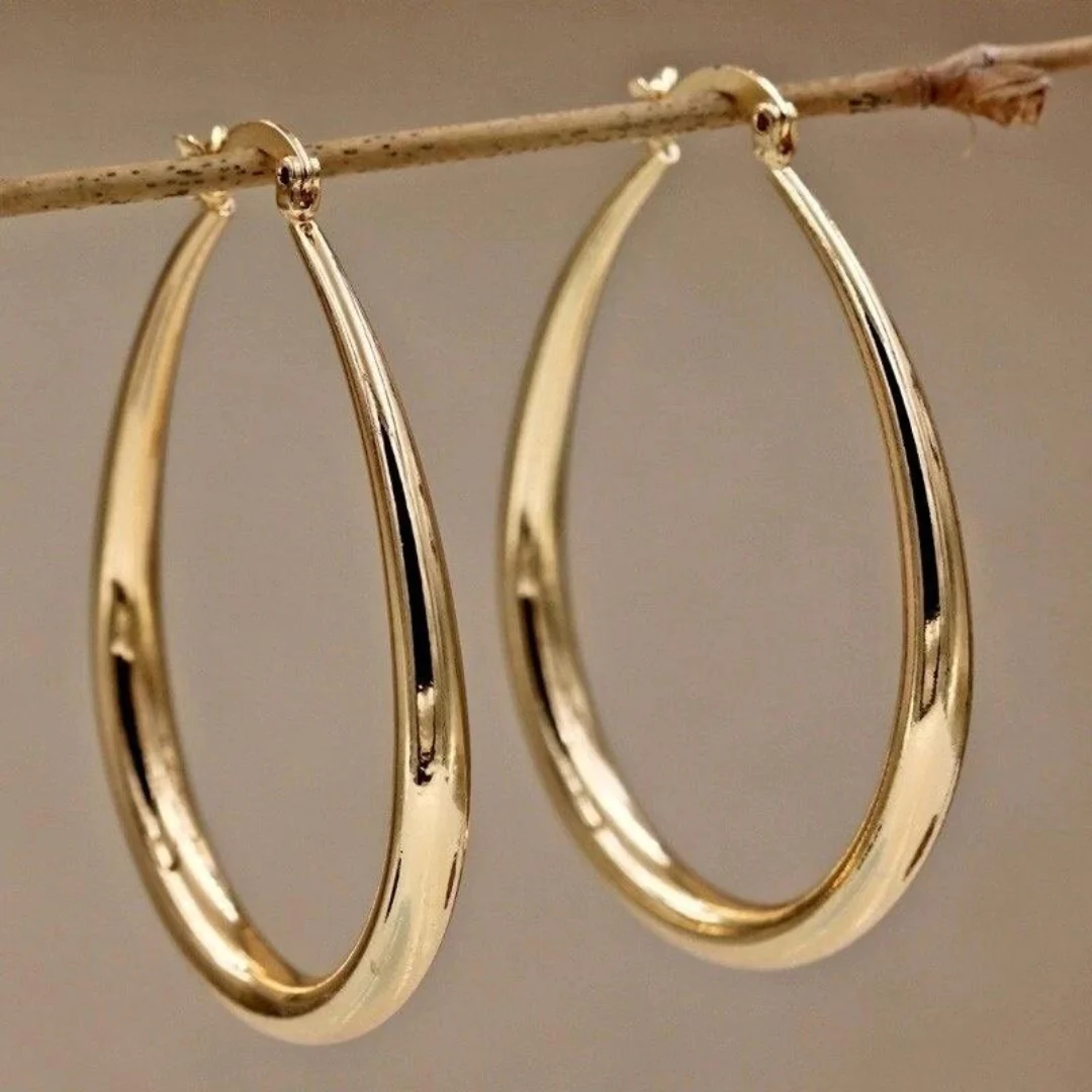 Goldene Vintage-Creolen