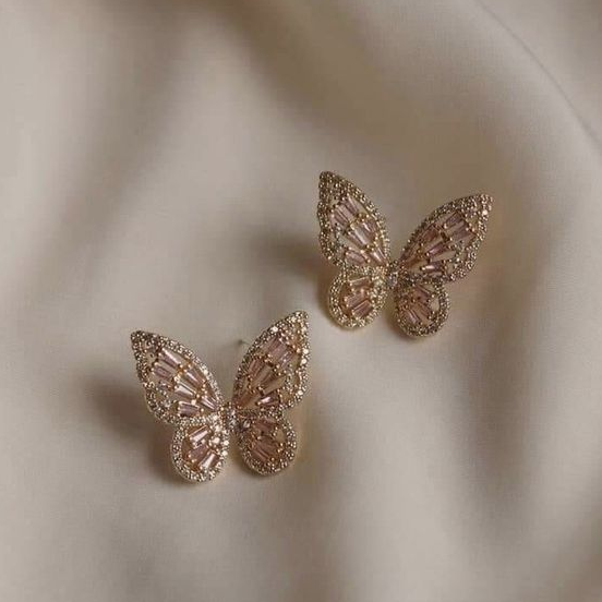 Vintage helle Schmetterling Ohrringe