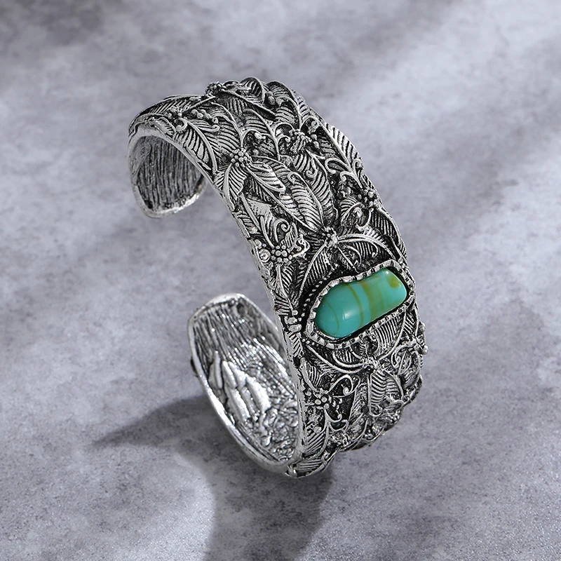 925er Silberarmband mit Vintage-Türkisstein