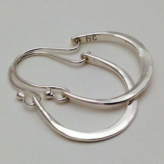 Vintage-Ohrringe (Creates) aus Silber