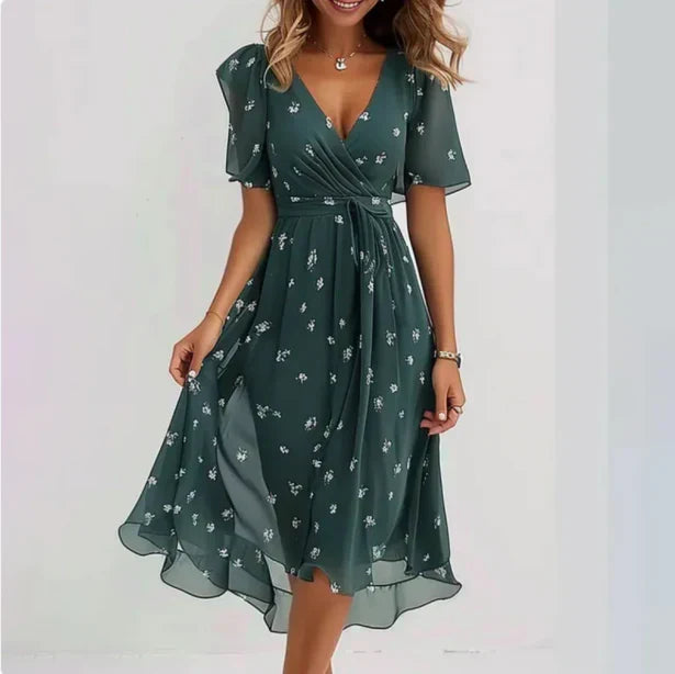 Midikleid mit Wickeloptik