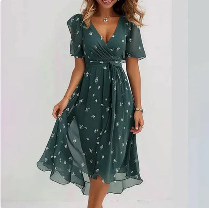 Midikleid mit Wickeloptik