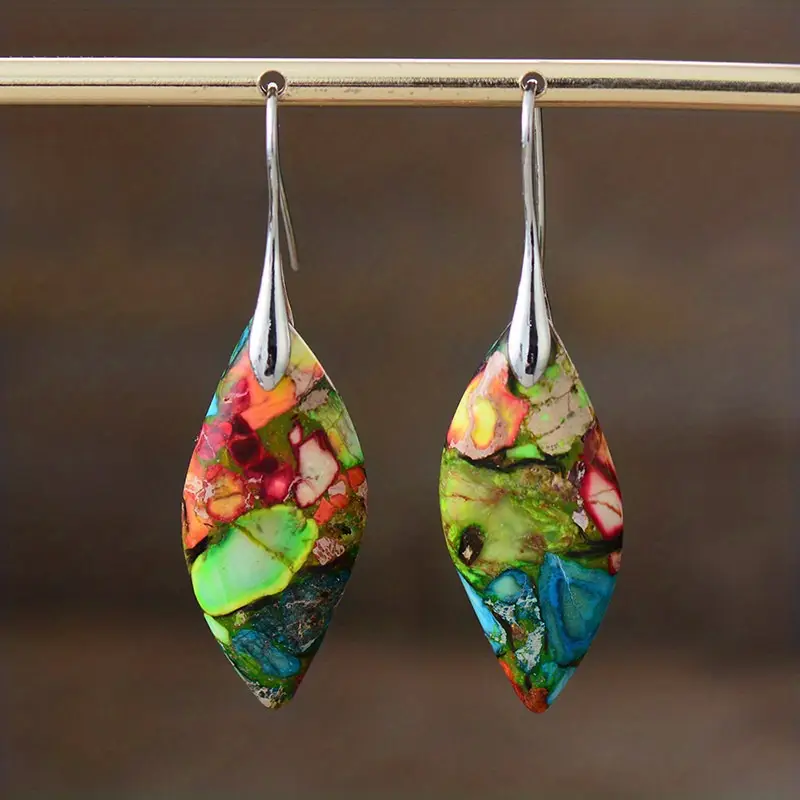 Bunte Naturstein Ohrringe
