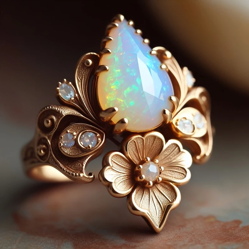 Exotischer Opal Gold Ring