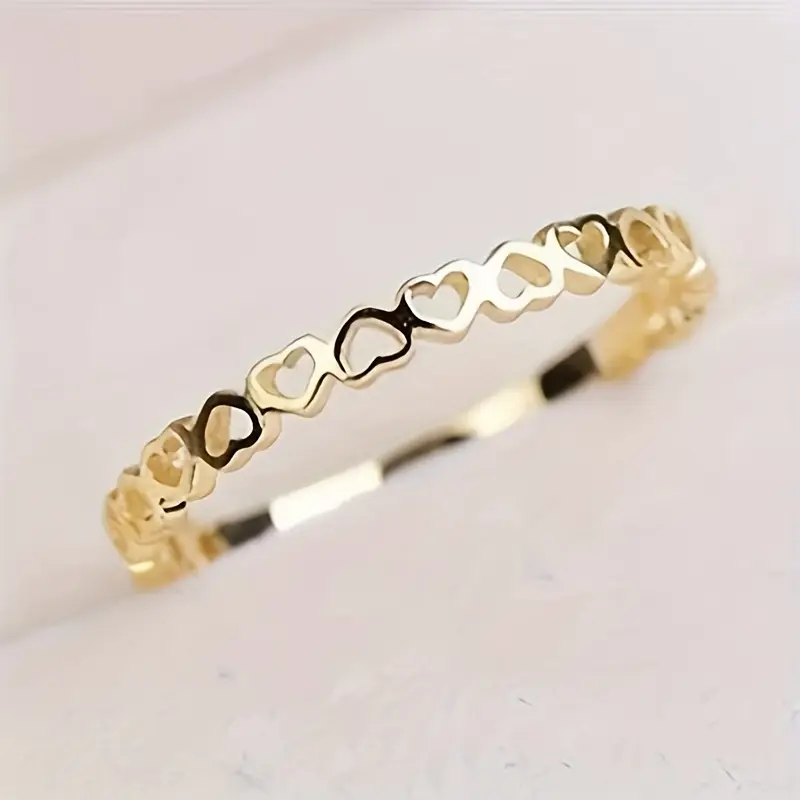 Goldene Herzchen Ring