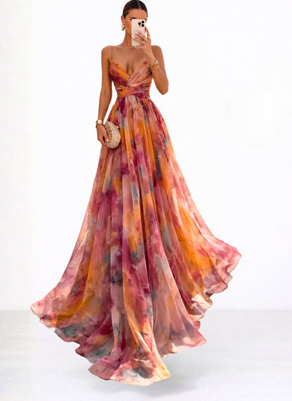 Kleid in Orange und Grün - Ansicht 2