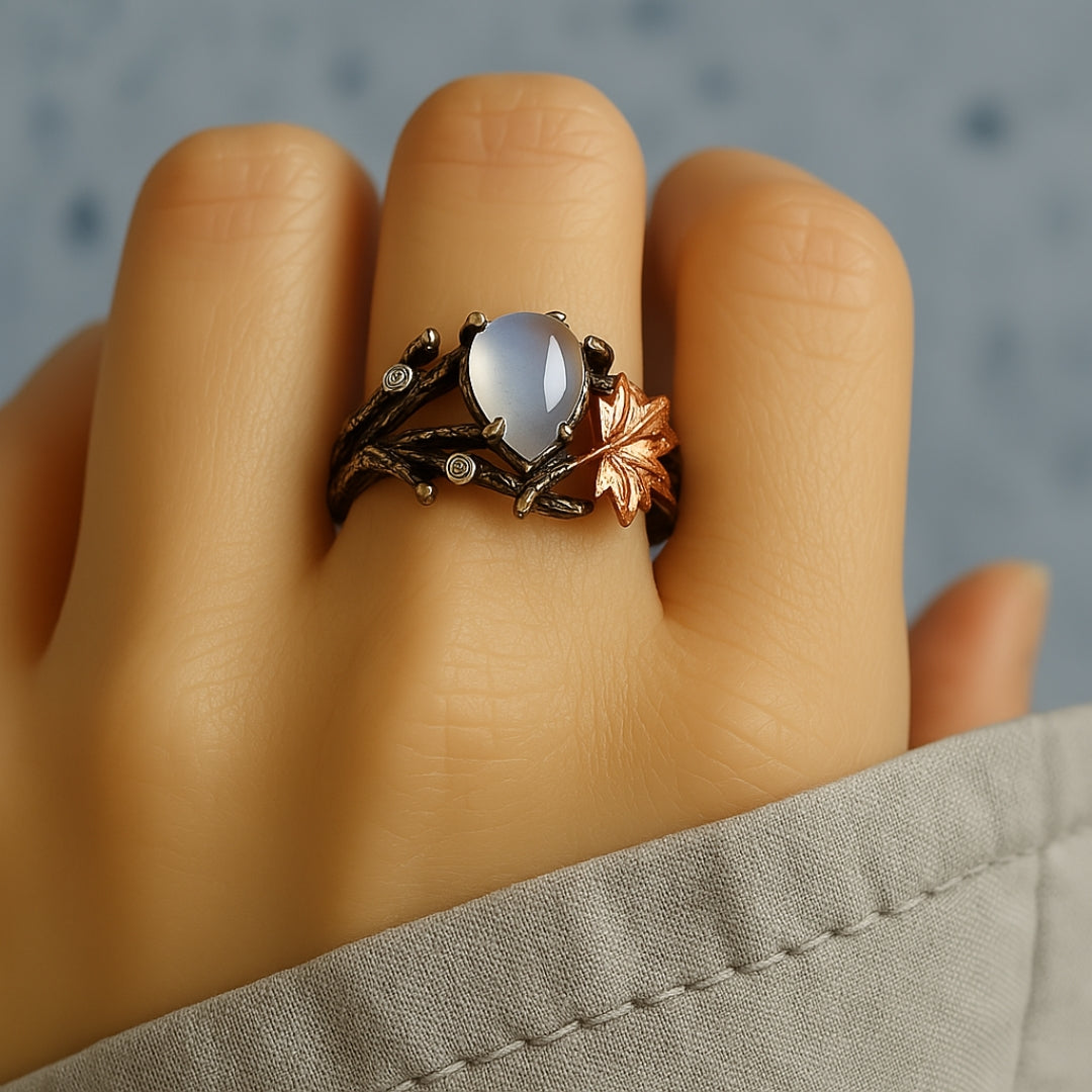Natur Mondstein Ring