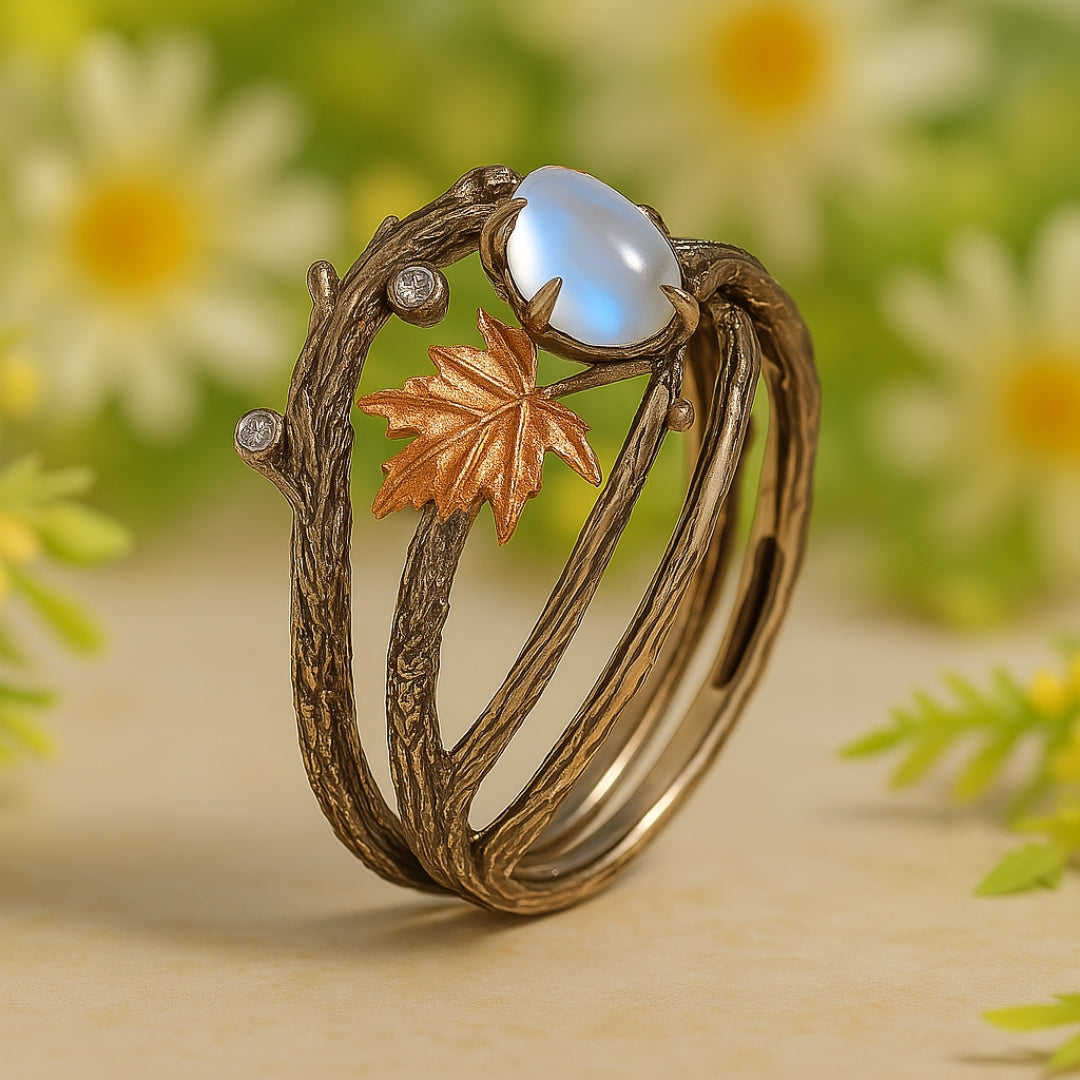 Natur Mondstein Ring