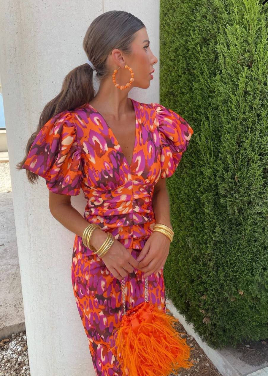 Kleid in Orange/Red und Violet - Ansicht 4