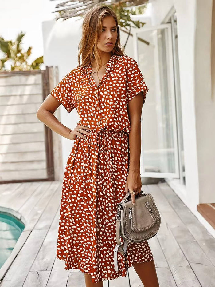 Midikleid mit Knopfleiste