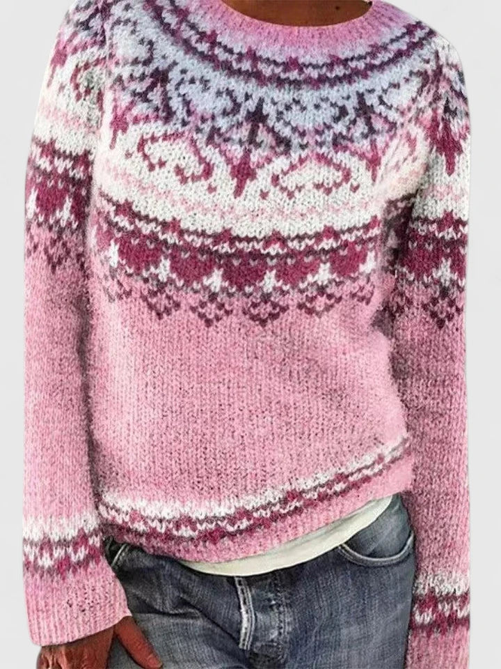 Strickpullover in Rosa und Pink/White - Ansicht 3