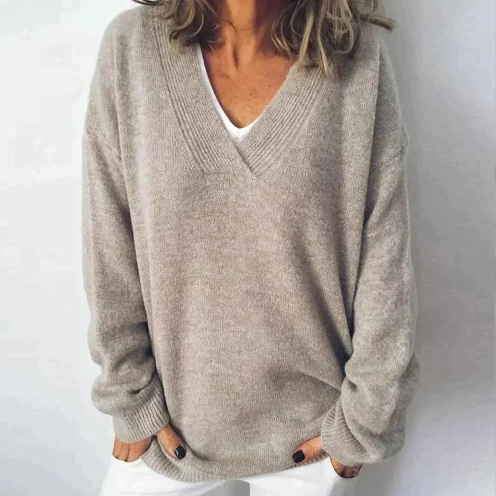 Strickpullover aus Kaschmirmix mit V-Ausschnitt - Ansicht 2