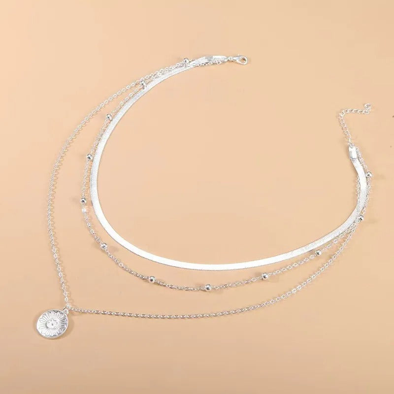 Dreireihige Kette aus 925er Silber