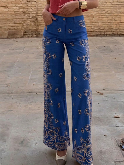 Stoffhose aus Baumwolle mit Taschen - Ansicht 4