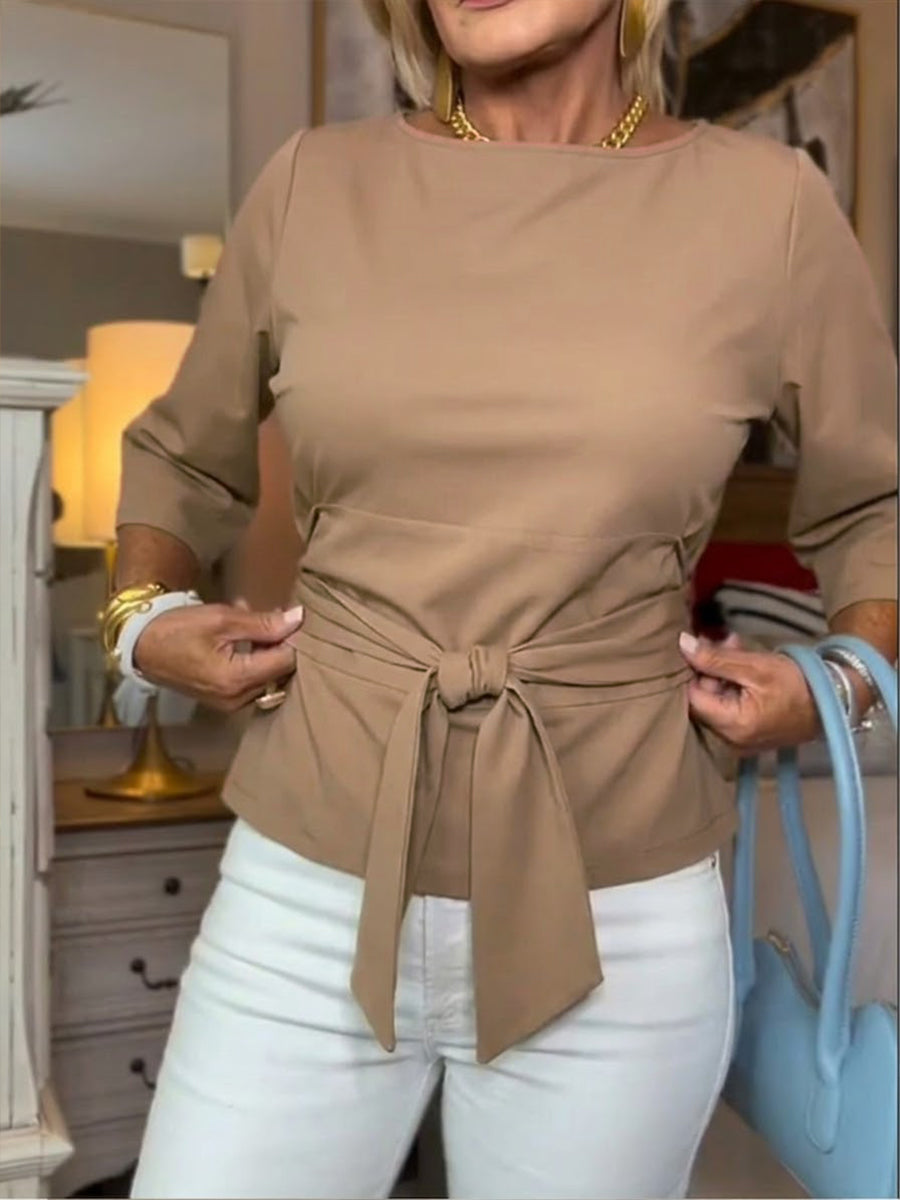 Hemdbluse aus Baumwolle in Apricot - Ansicht 6