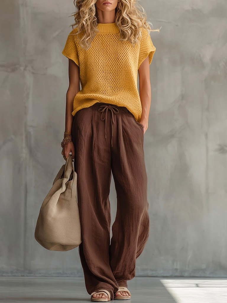 Strickpullover aus Baumwoll-Leinen-Mix - Ansicht 3