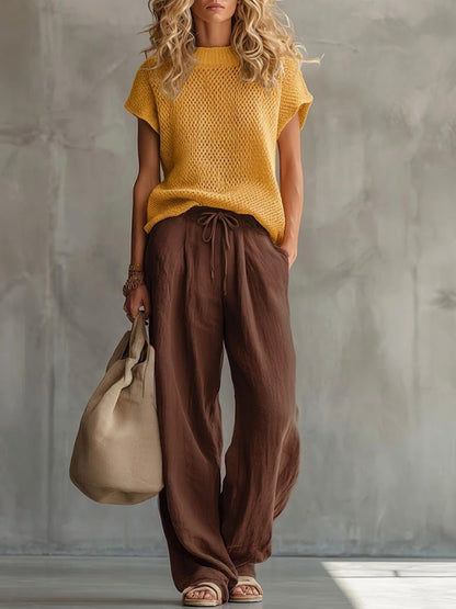 Strickpullover aus Baumwoll-Leinen-Mix - Ansicht 3