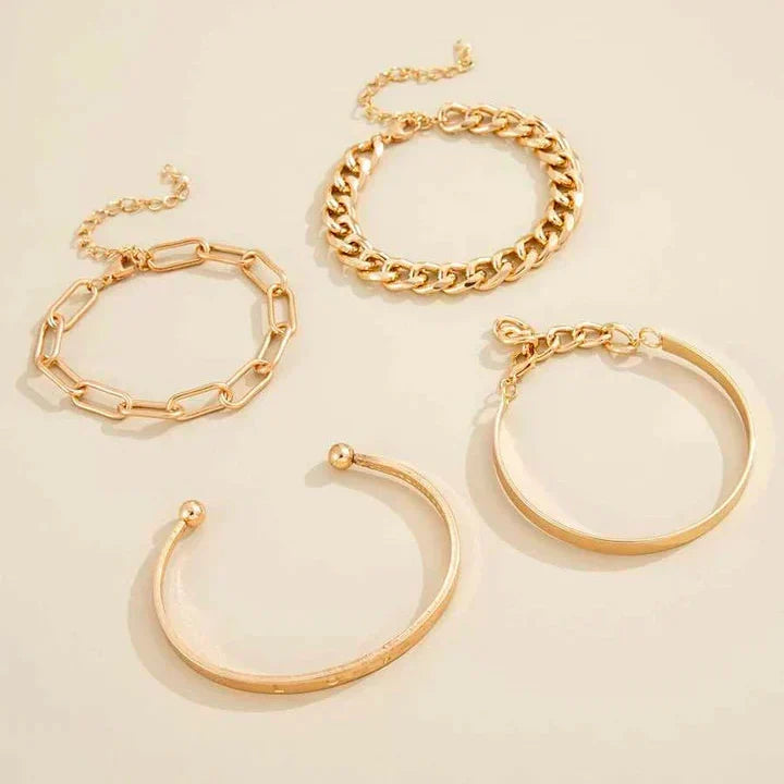 Elan Mercer Armband-Set | Weißgold
