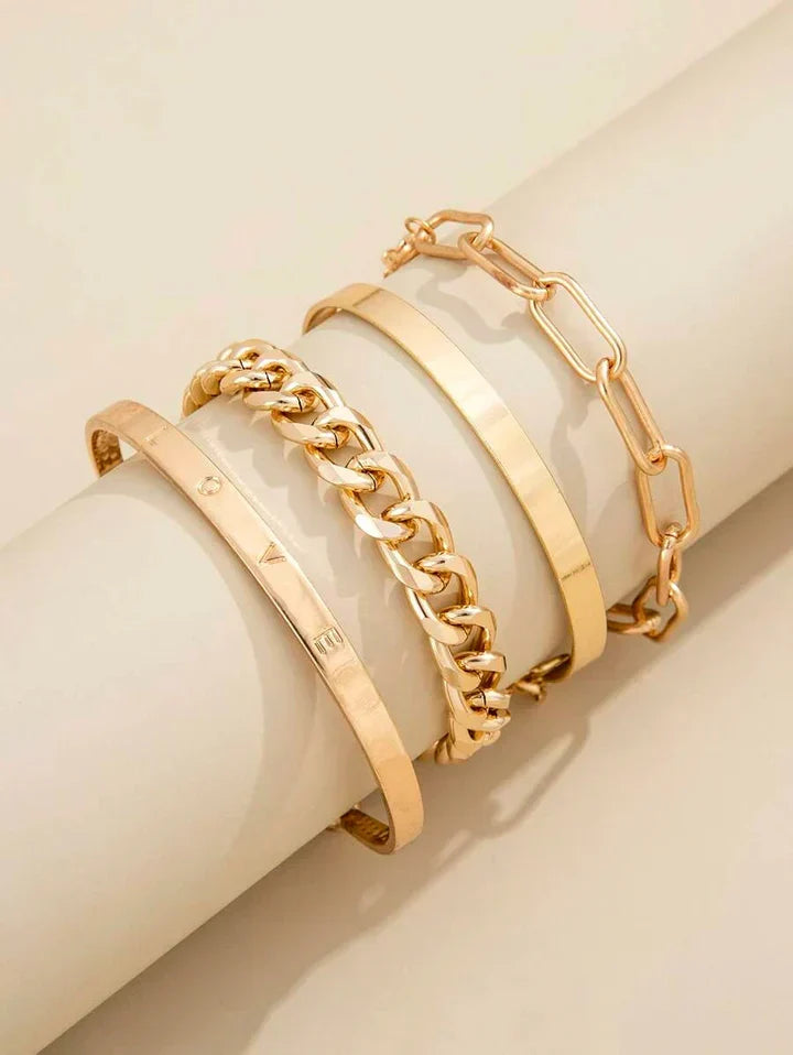 Elan Mercer Armband-Set | Weißgold