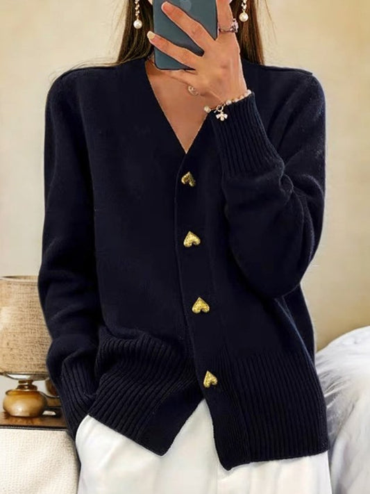 Strickjacke in Schwarz und Rosa - Ansicht 2