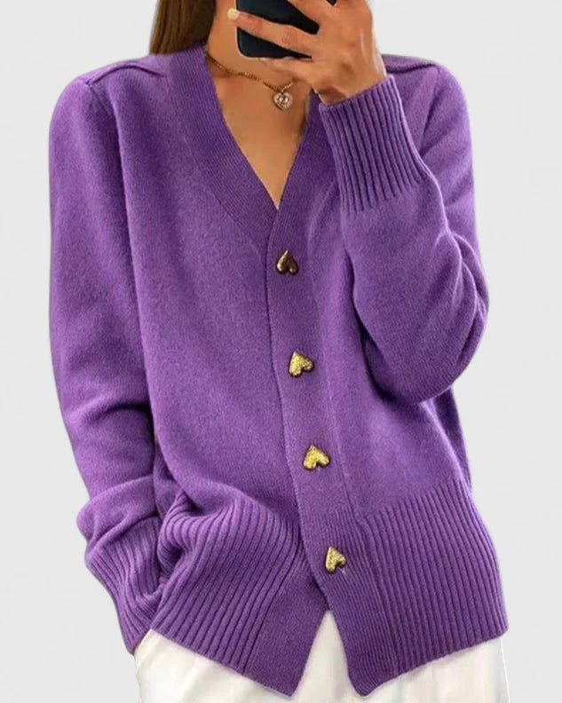 Strickjacke in Rosa und Grau - Ansicht 4