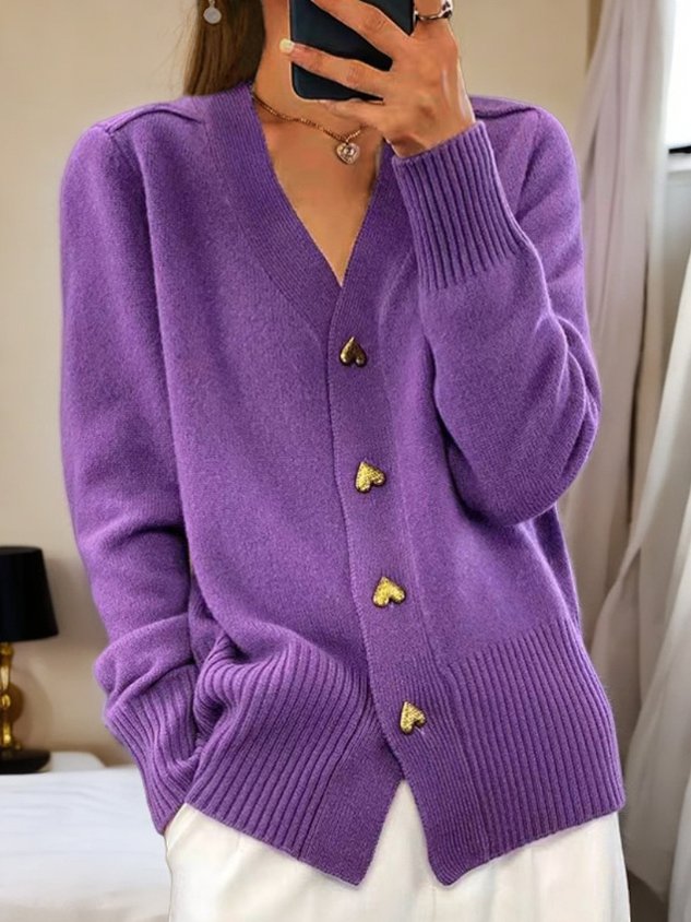 Strickjacke in Schwarz und Rosa - Ansicht 4